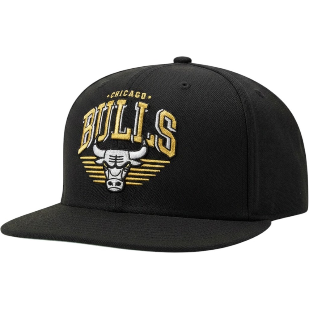 Chicago Bulls New Era 9FIFTY Snapback Hat Black Grey Gold NBA Cap OSFM Baseball